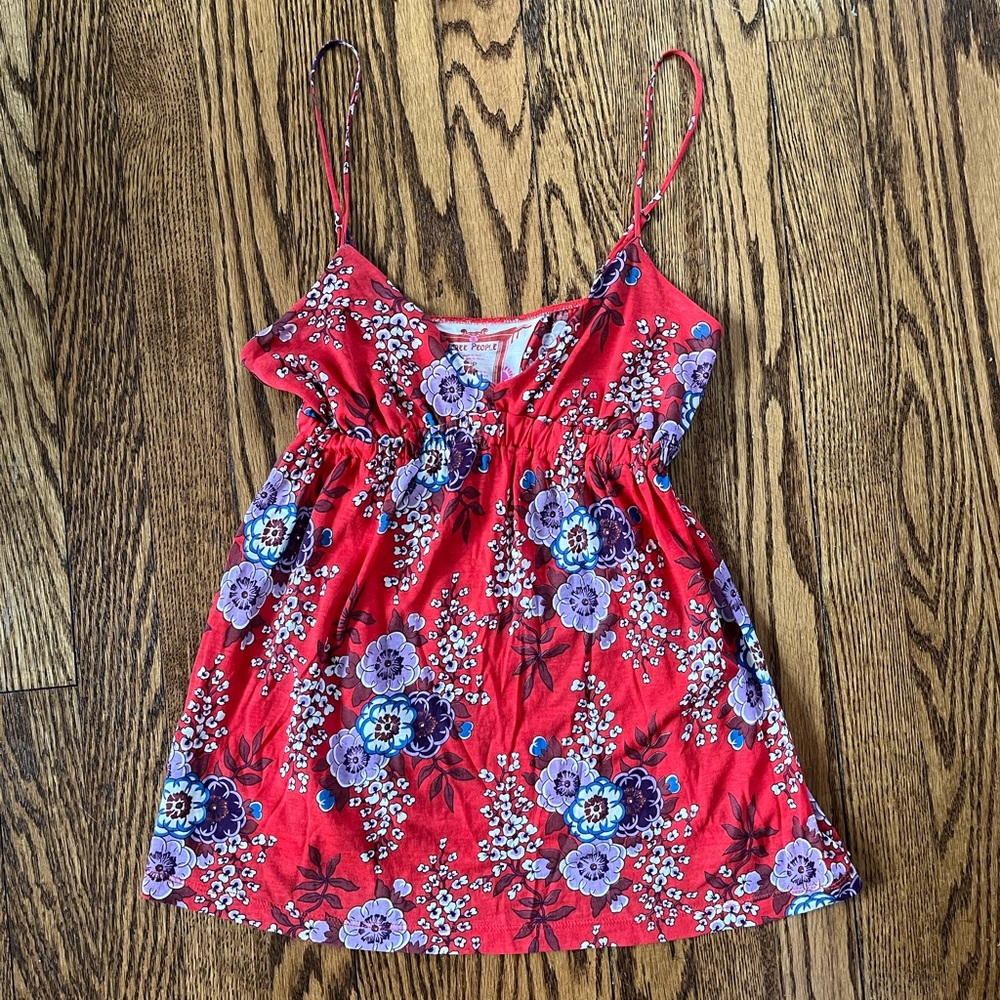 Free People Y2K Babydoll Floral Boho Cami